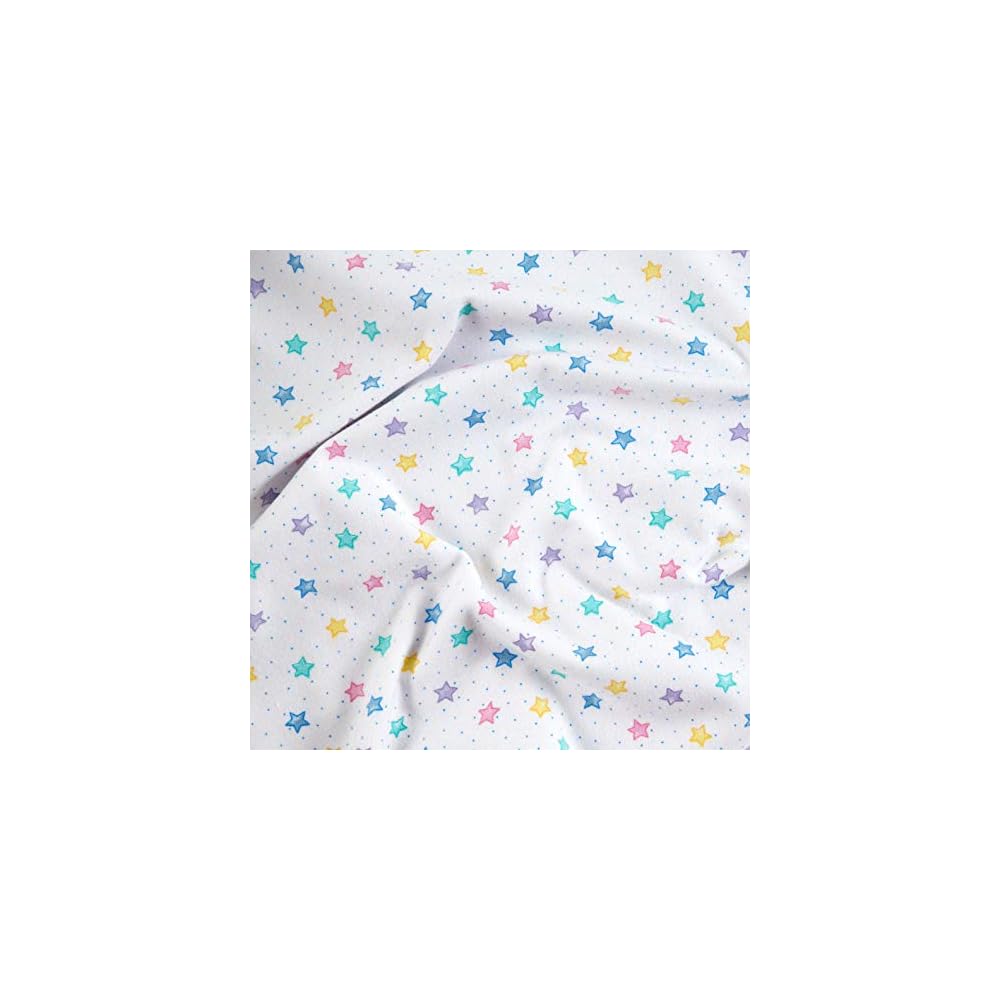 Comfy Flannel Stars Pastel, Fabric by the Yard