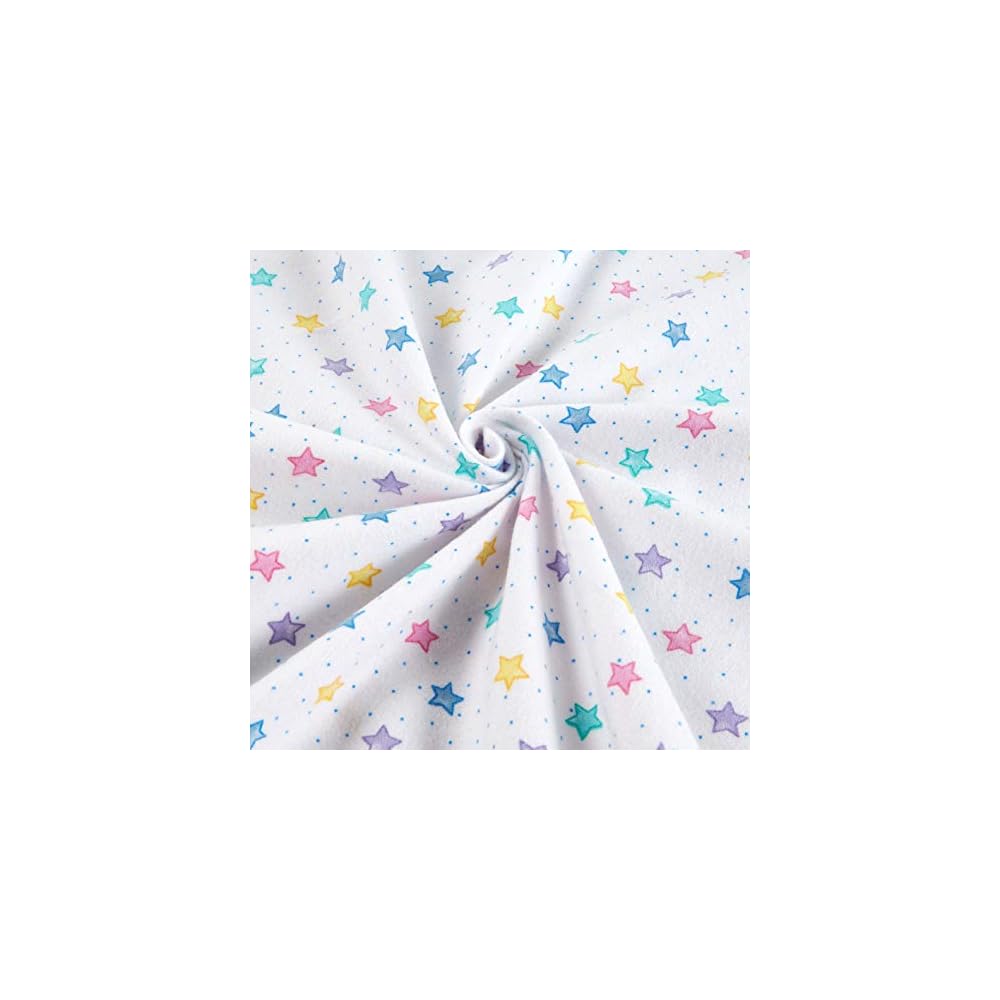 Comfy Flannel Stars Pastel, Fabric by the Yard