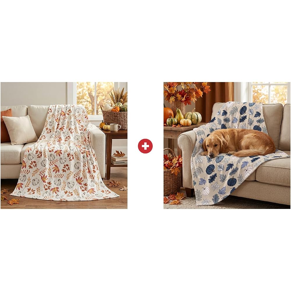 Fall Flannel Blanket and Petblanket