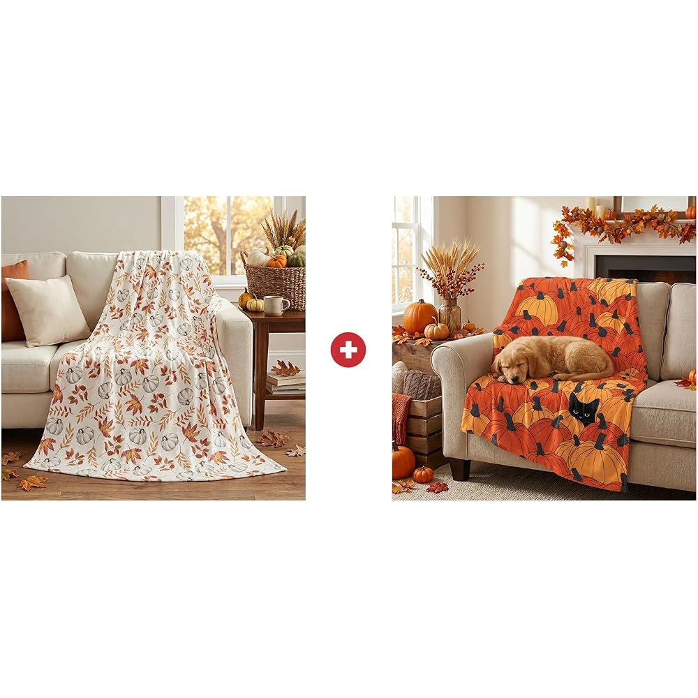 Fall Flannel Blanket and Petblanket