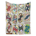 Studio Ghibli Anime Playing Card Themed Character Plush Flannel Throw Blanket - Cozy, Skin-Gentle, Multi-Size Blanket Gifts for Children - Suitable for Sofas, Home/Office