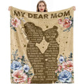 100% Polyester Double Fleece Flannel Throw Blanket - Soft, Cozy, Wrinkle-Resistant, Durable, Fade-Resistant, 1-Side Printed with Plain White Back, All Seasons, Holiday Themes, Home/Camping Indoor/Outdoor Gifts for Mom